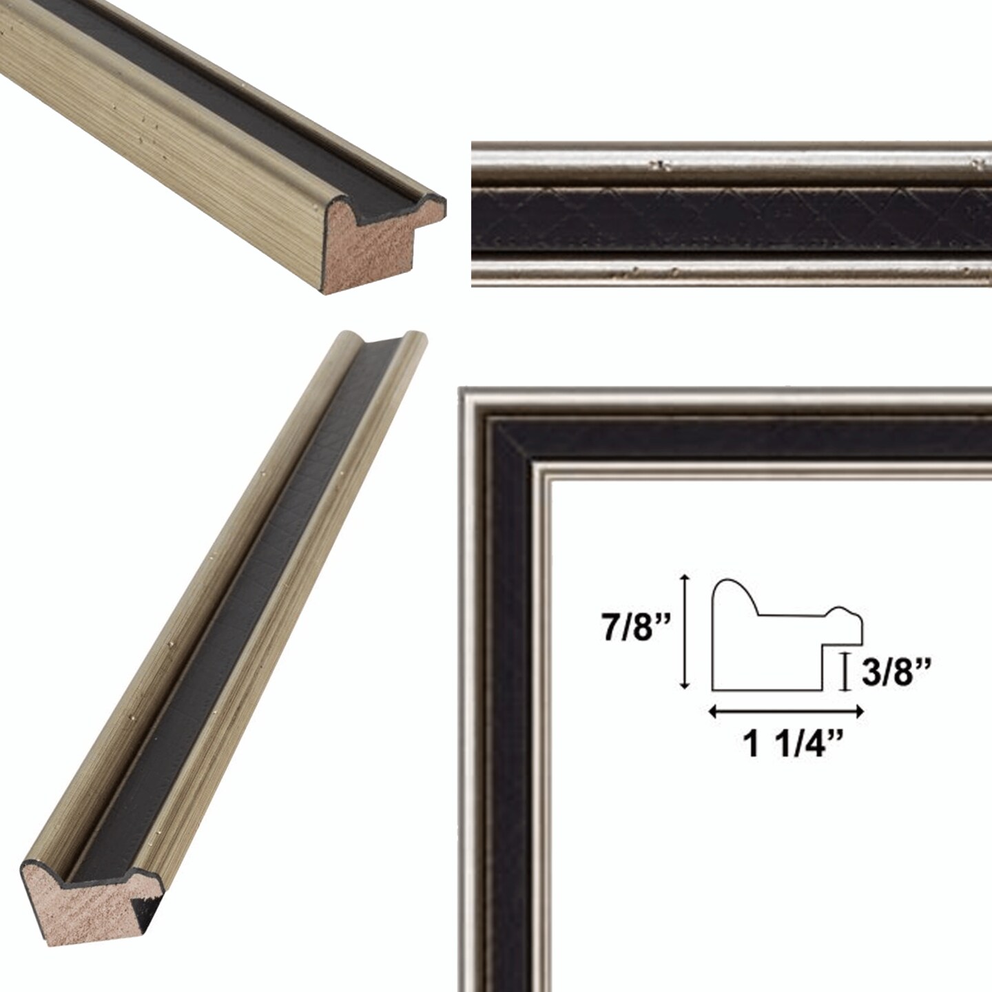 Gothic Antique Silver Espresso Picture Frame Vintage 13x17 frame