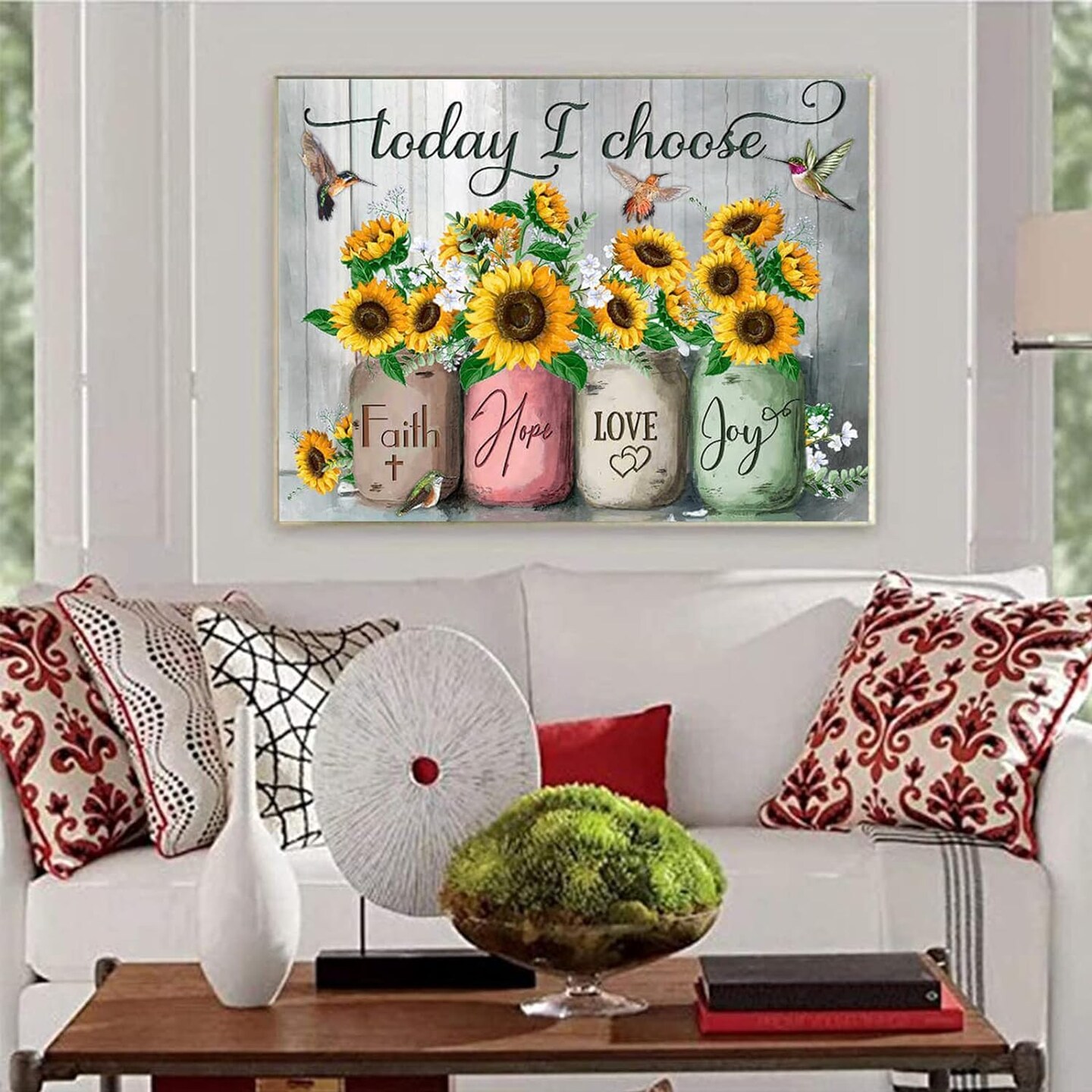 5D Diamond Painting Kits for Adults, Diamond Art Kits for Kids Beginner, Sunflower DIY Rhinestone Diamond Painting for Gift, Home Wall Decor (12”W x 16”L)