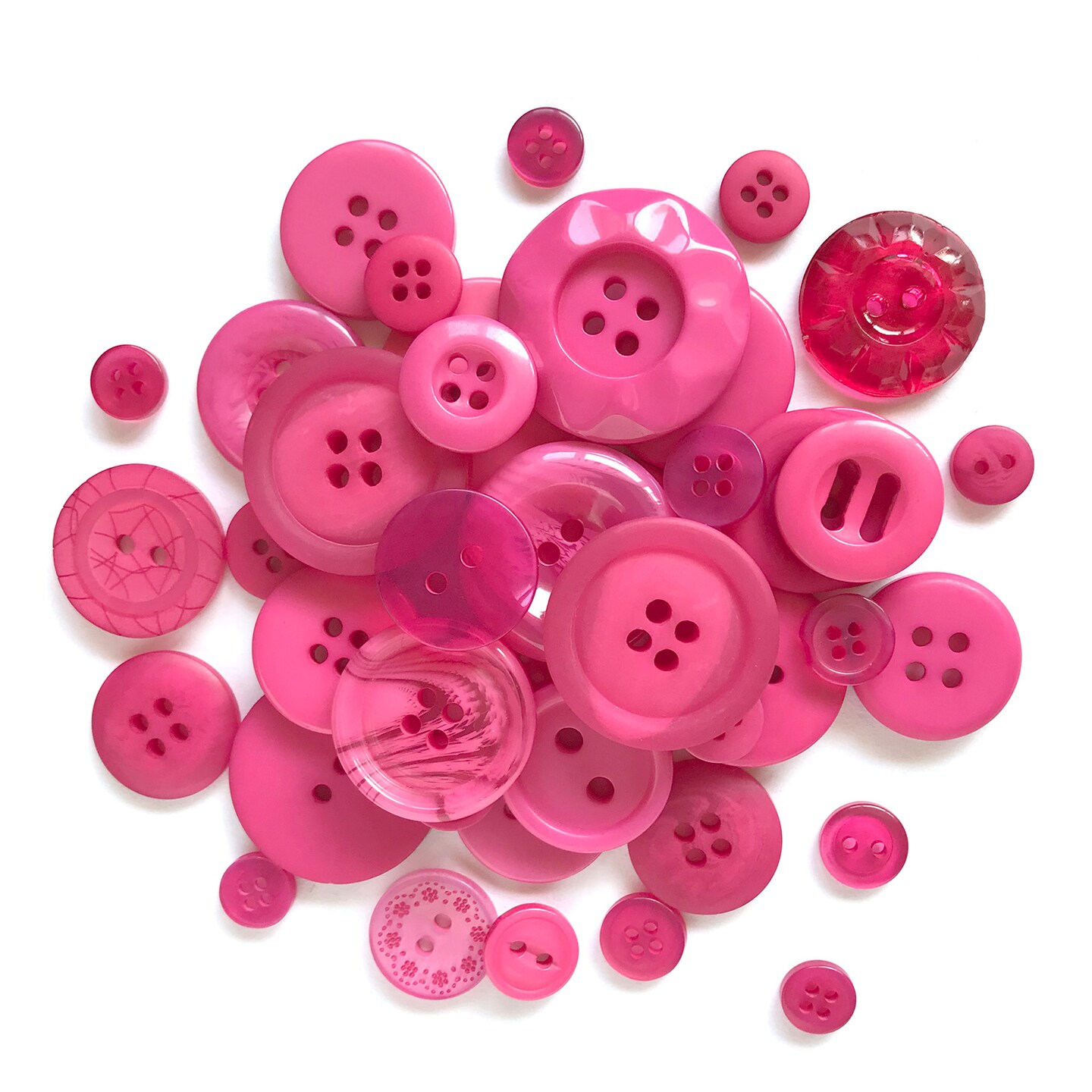 Flamingo Embellishment Bundle &#x2013; Pink Buttons, Turquoise Accents, Crystals, Gems &#x26; Sequins &#x2013; DIY Craft Kit for 8x10 Canvas Art