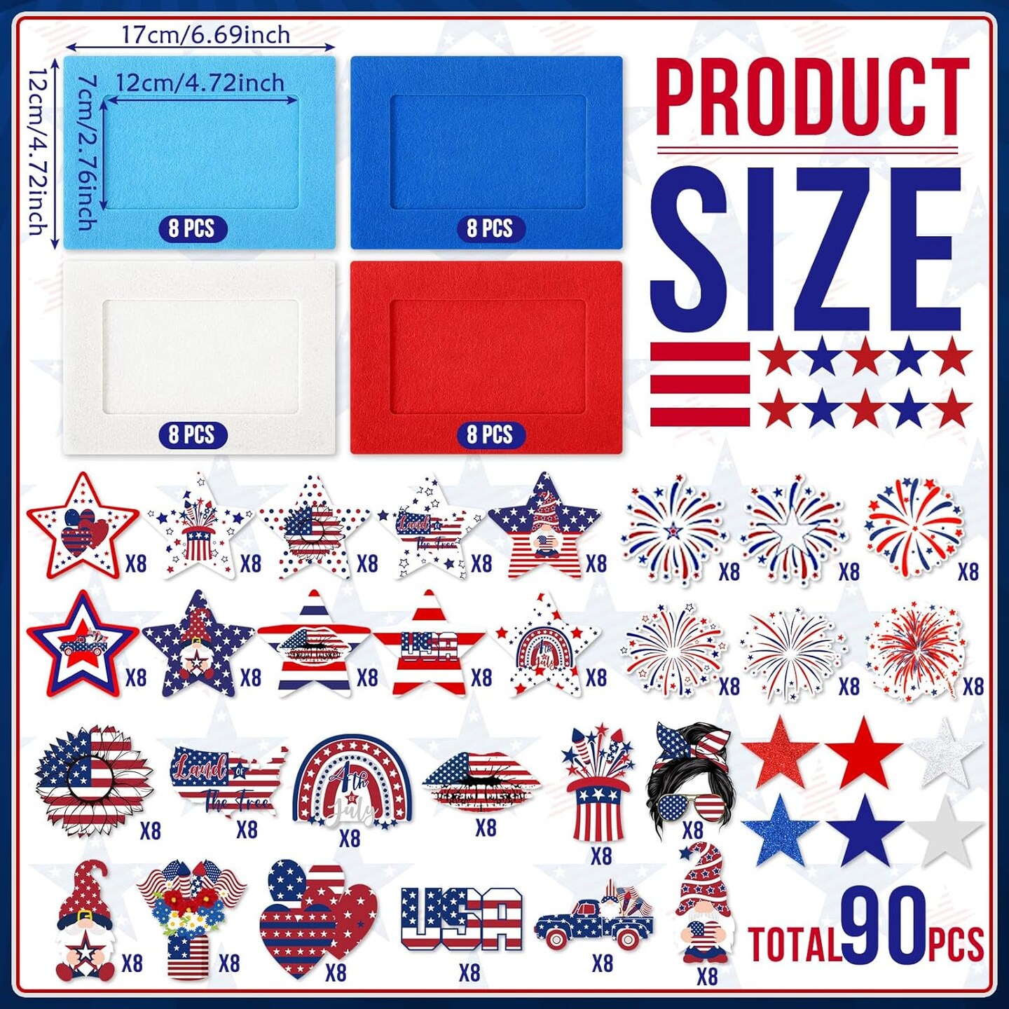 262 Pcs Memorial Day DIY Picture Frames