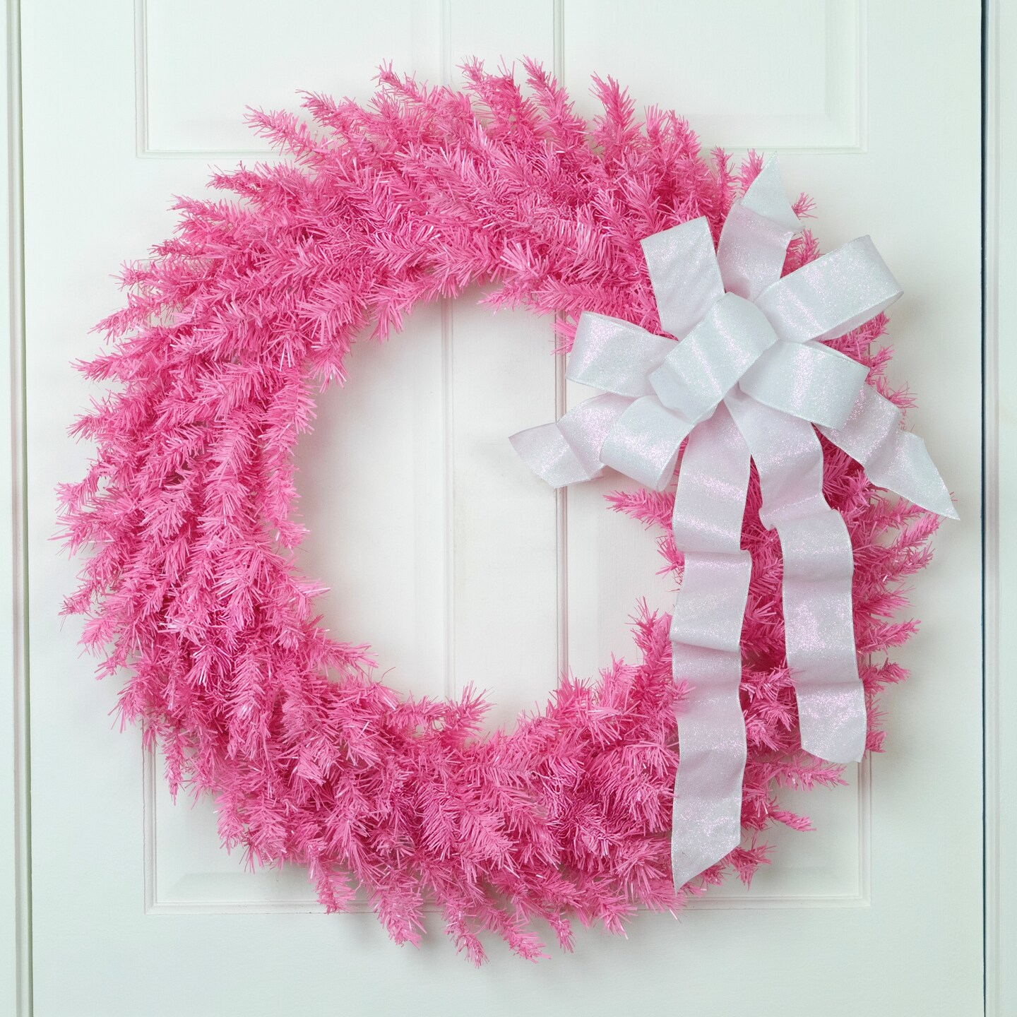 Northlight 36&#x22; Pink Spruce Artificial Christmas Wreath, Unlit