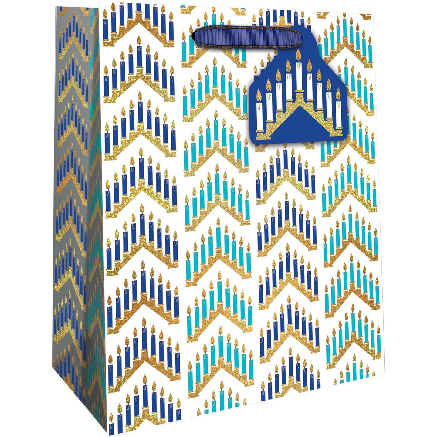 Pack/6: Modern Hanukkah Gift Bag - 8 x 4 x 10&#x22;