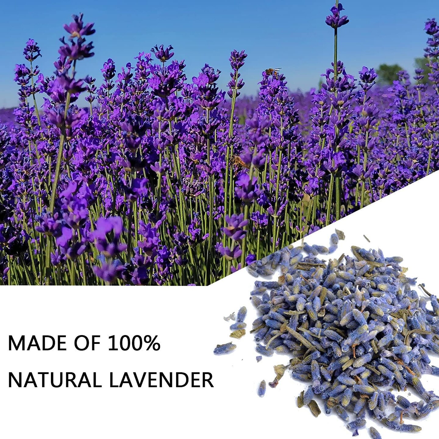 1 Pound Dried Lavender Buds, Organic Dried Flower Lavender Flowers Ultra Blue Grade Dry Fragrant Lavender for Tea, Candle, Soap, Bath, Hand DIY, Home Fragrance, Etc, 16oz