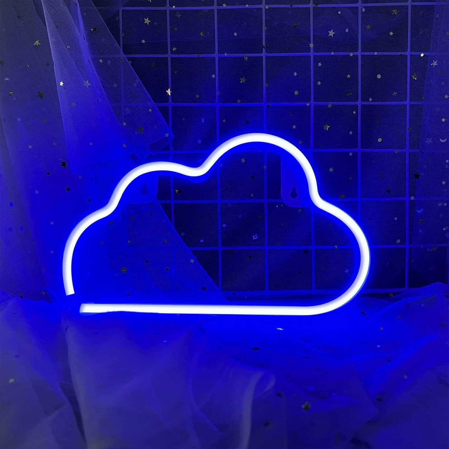 Summer Cloud Neon Sign - LED Cloud Light for Bedroom Aesthetic, USB or Battery Powered Wall Decor for Summer Vibes