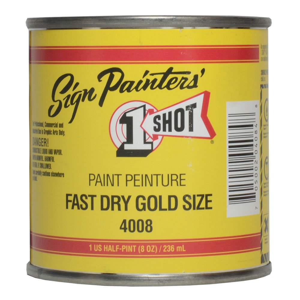 One Shot Paint 4008-Hp Fast Dry Gold Size One Shot Sign &#x26; Lettering Paint