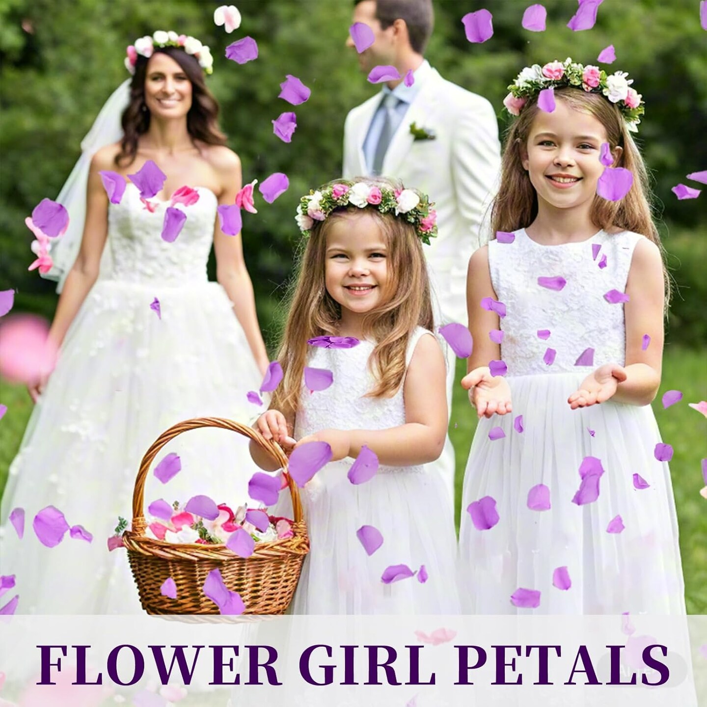 180 PCS Real Purple Rose Petals for Wedding, 1.76oz Dried Flower Petal for Flower Girl to Throw, Romantic Night Baby Shower Proposal