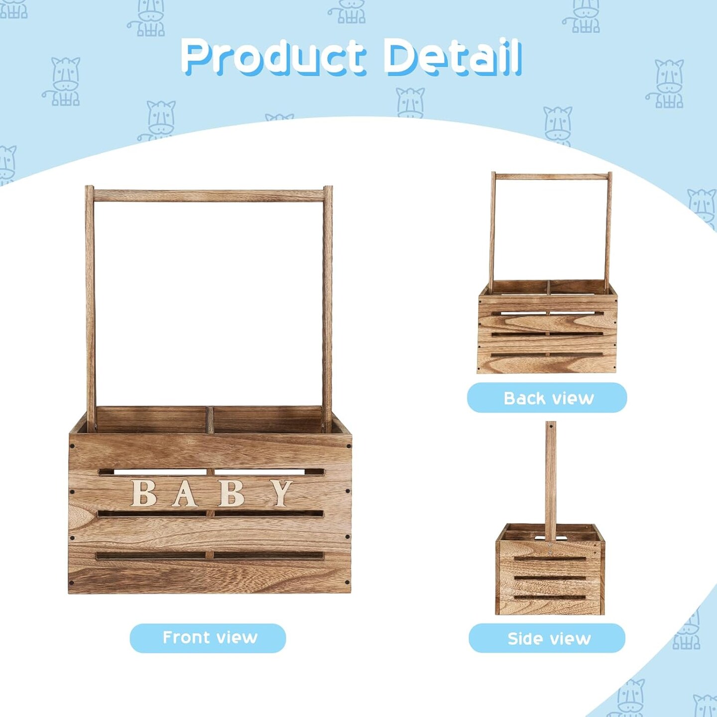 Wooden Baby Crate Closet with Handle