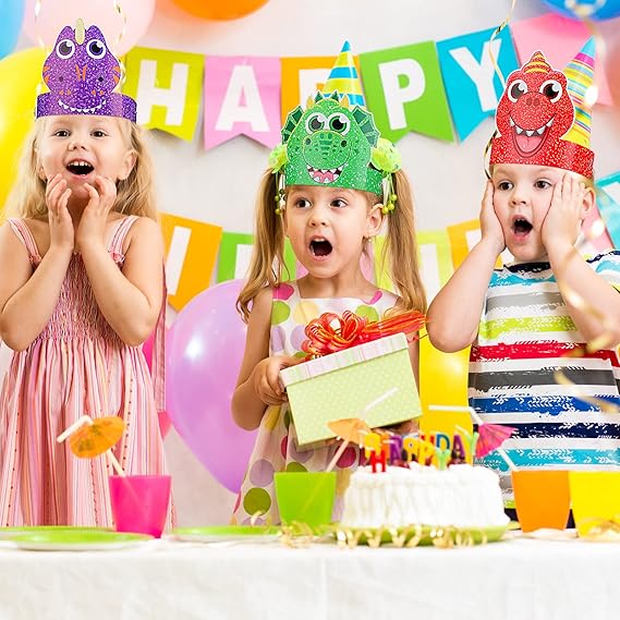 24 Pcs Party Hats for Kids Party Favors Headbands Paper Party Crown for Boys Girls, Decoration Party Favors