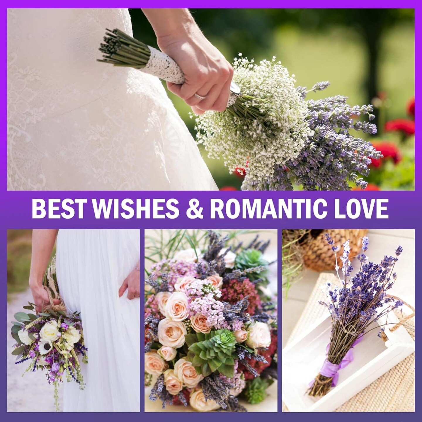 Dried Lavender Bundles 100 Natural Dried Lavender Flowers for Home Decoration, Photo Props, Home Fragrance, 2 Bundles Pack