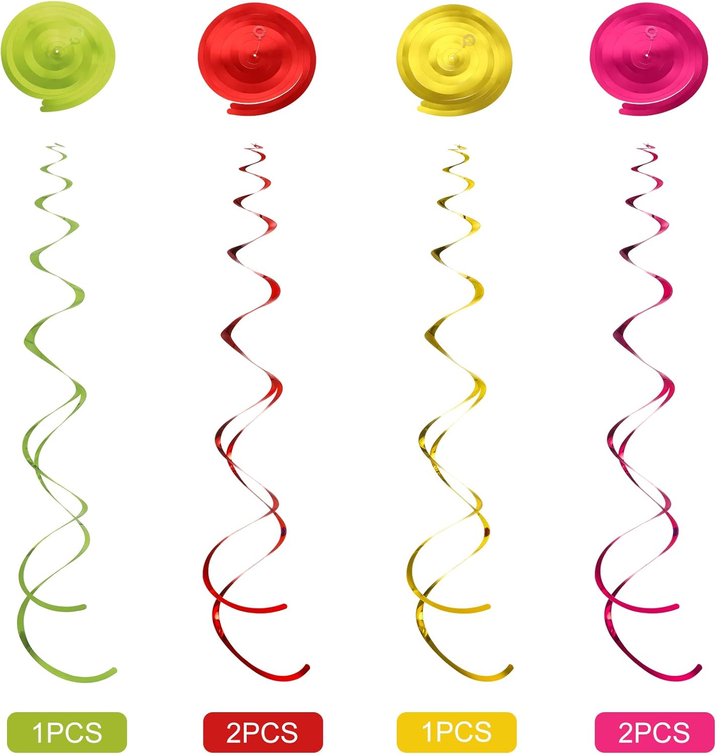 30 Pieces Mexican Fiesta Hanging Swirl Decorations, Cardstock Mexican Fiesta Cinco De Mayo Taco Twosday Birthday Theme Foil Ceiling Party Supplies for Boys Girls Baby Shower Party Favors