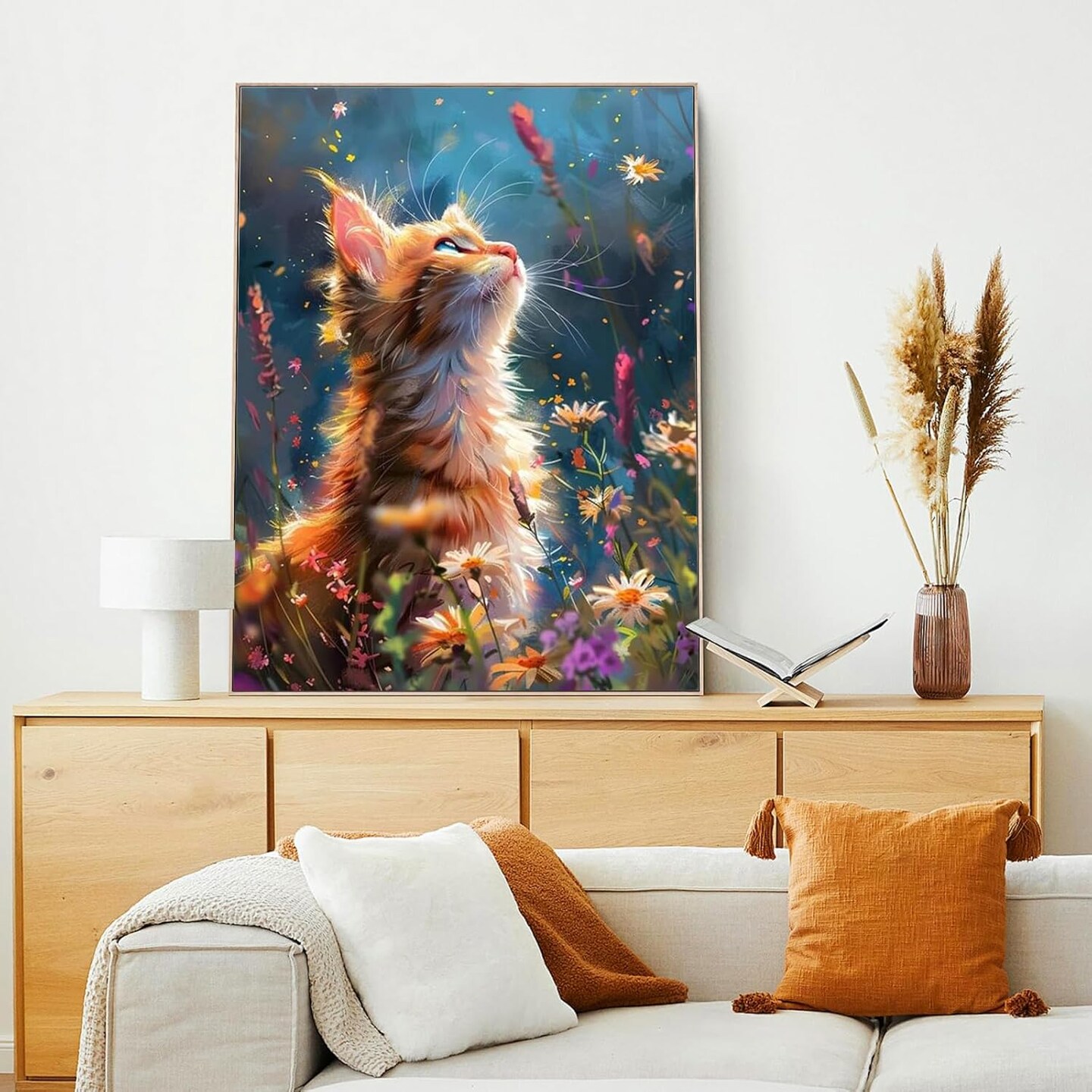 Paint by Numbers Kit for Adults, Cat Adult Paint by Numbers Kits on Canvas, Acrylic DIY Painting by Number Kit for Home Decor - 16&#x22;x20&#x22;