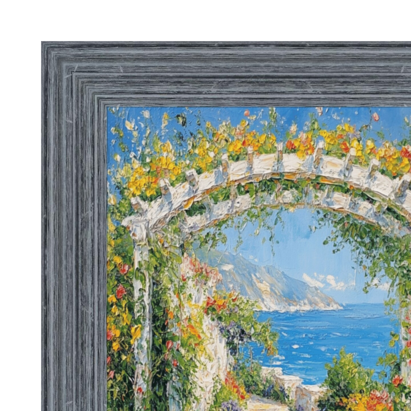 Rustic Wide Wood Ocean Blue Picture Frame 20x24 frame