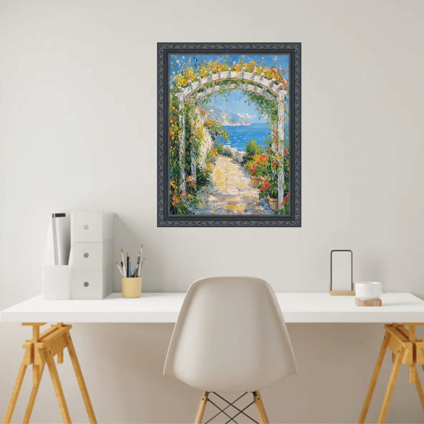 Beaded Black Scoop Picture Frame 16x20 frame