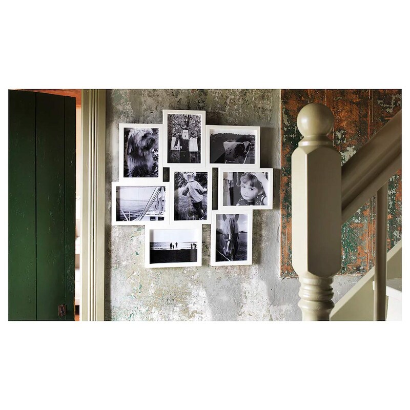 White Collage Frame for 8 Photos 5x7&#x22; Lightweight Multi Photo Display
