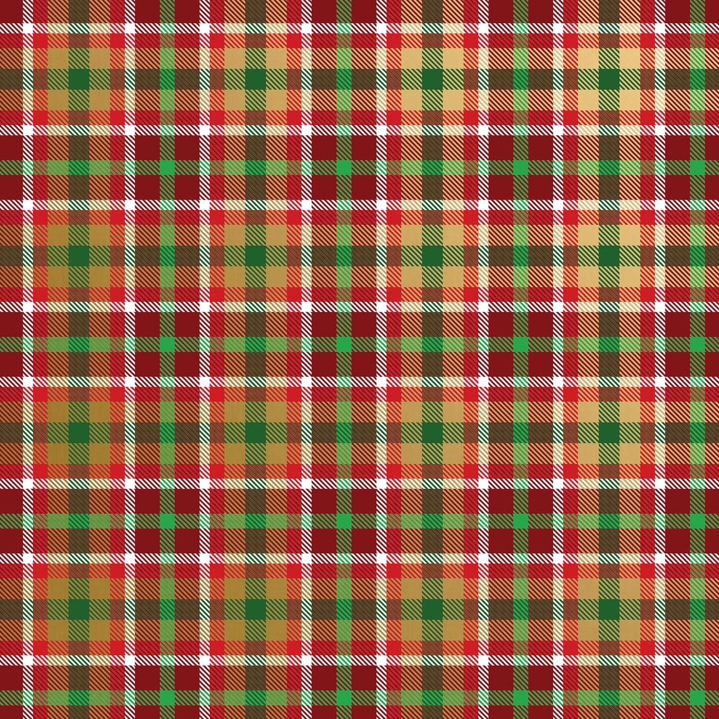 Pack/6 Rolls: Christmas Plaid Gift Wrap - Jumbo Roll (30&#x22; x 10 ft.)