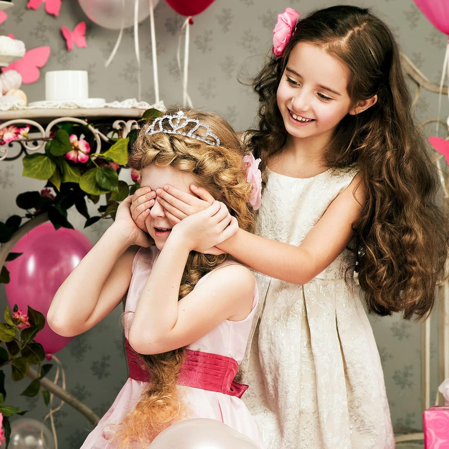 16 Pcs Bulk Girls Tiara Crown Silver Princess Rhinestone Headband Crystal Wedding Tiara for Kid Women Birthday Party