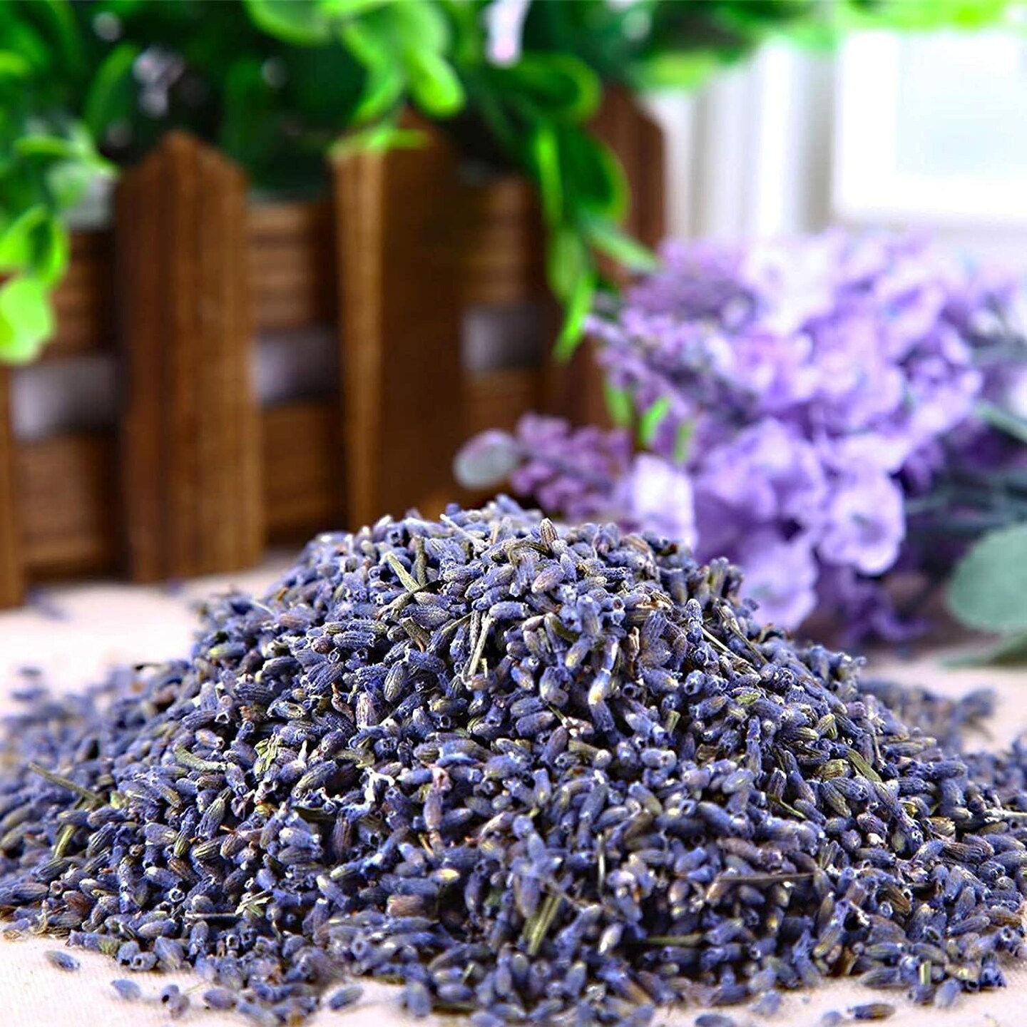 1 Pound Dried Lavender Buds, Organic Dried Flower Lavender Flowers Ultra Blue Grade Dry Fragrant Lavender for Tea, Candle, Soap, Bath, Hand DIY, Home Fragrance, Etc, 16oz