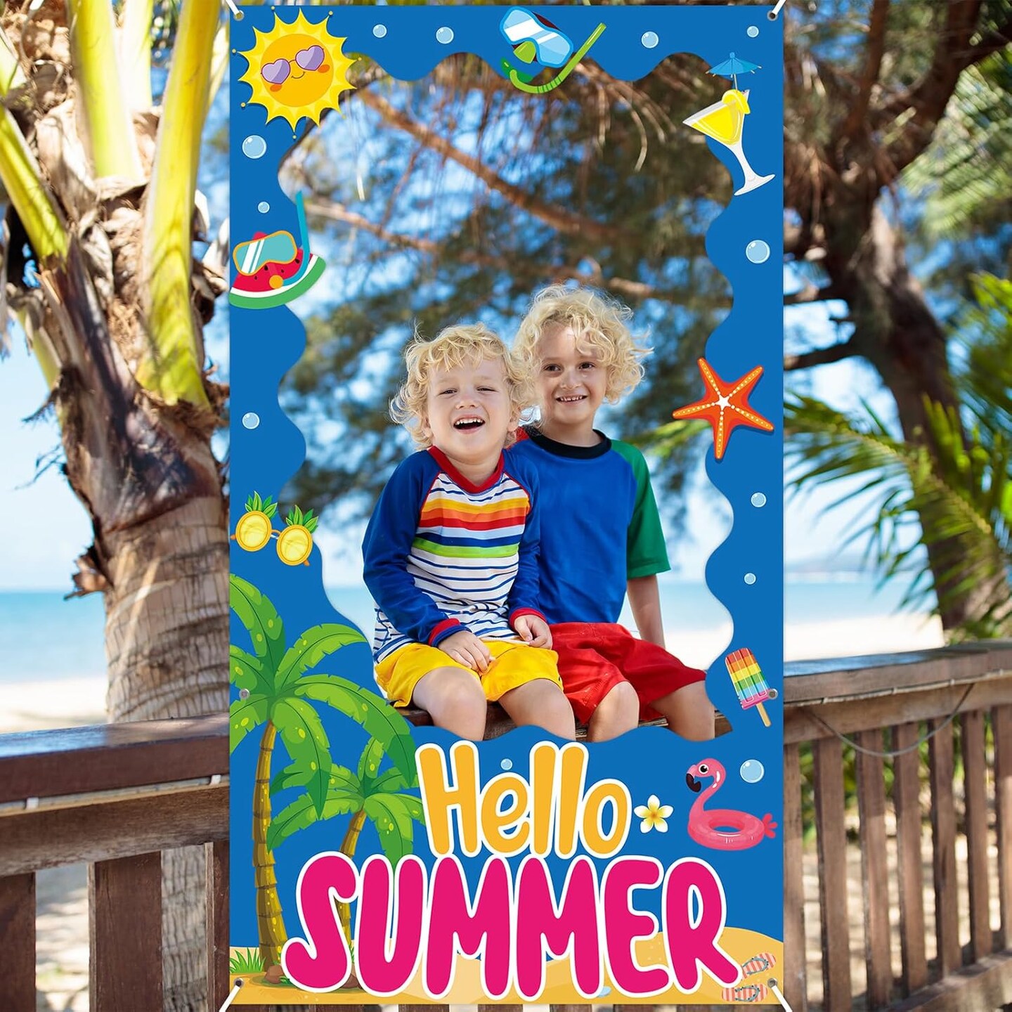 Summer Pool Party Decorations Photo Booth Props
