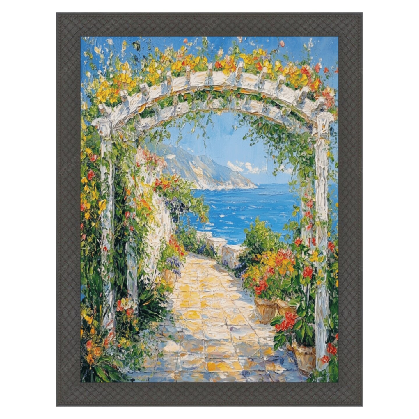 Cris Cross Cathedral Gothic Black Picture Frame 30x36 frame