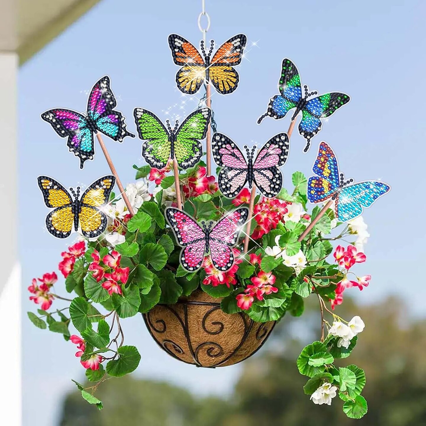8 PCS Butterfly Diamond Art for Garden Decor