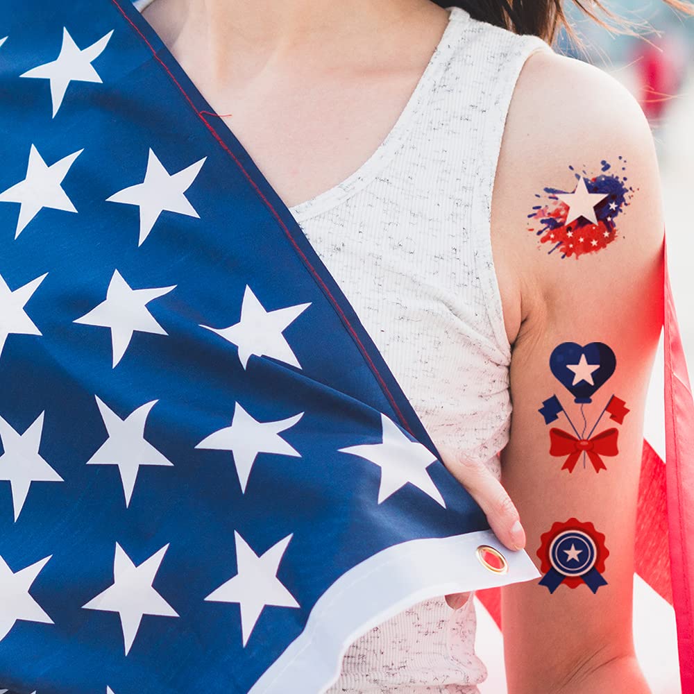 90Pcs Fourth of July Temporary Tattoos