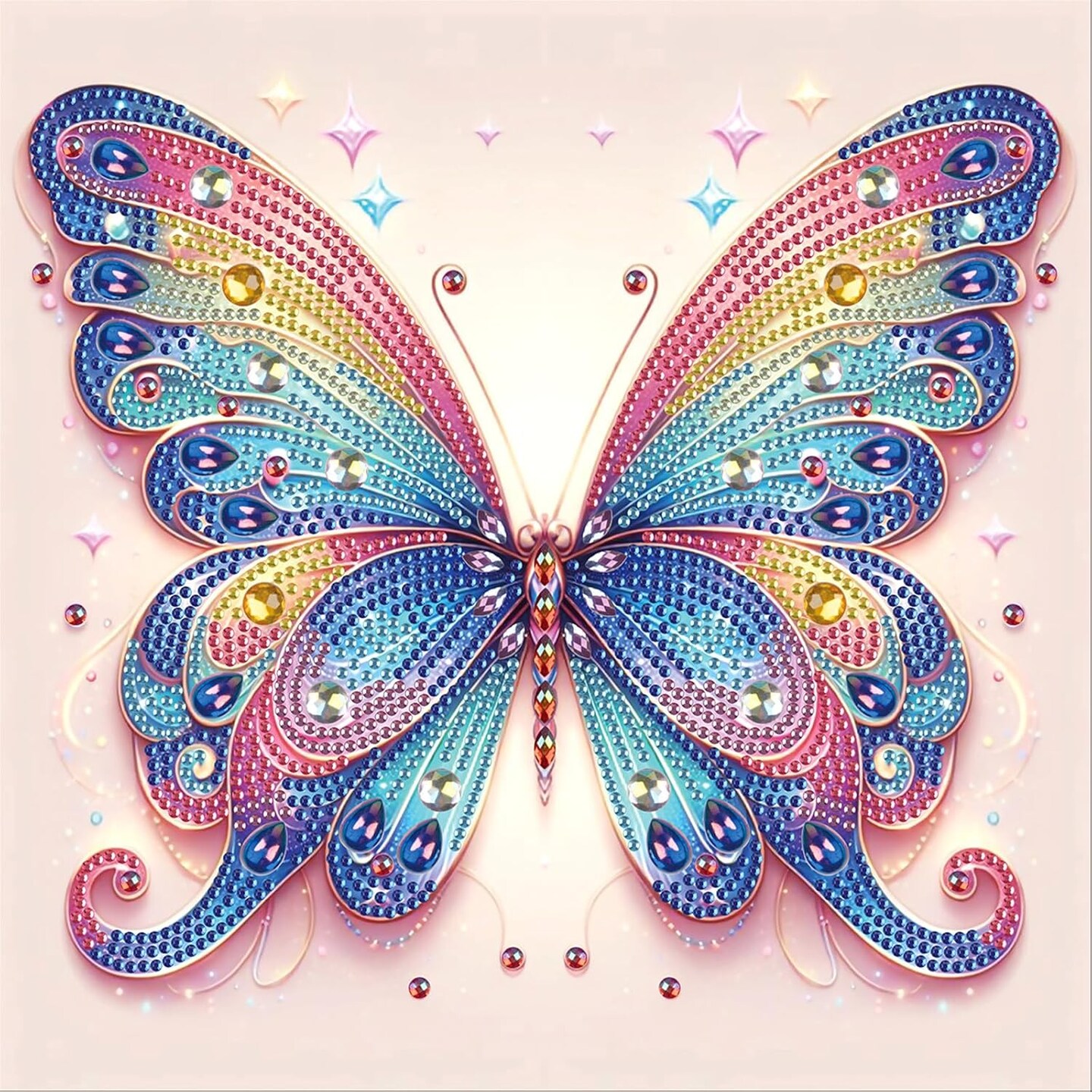 Diamond Art Painting Kit, DIY Colorful Butterfly 5D Special Shape Crystal Diamond Partial Diamond Art Painting Mosaic Making Craft, Suitable for Home Wall Decor Art Holiday Gift