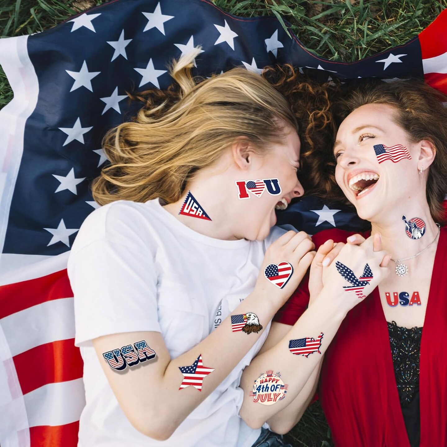 240 Pcs 4th of July Temporary Tattoos for Kids