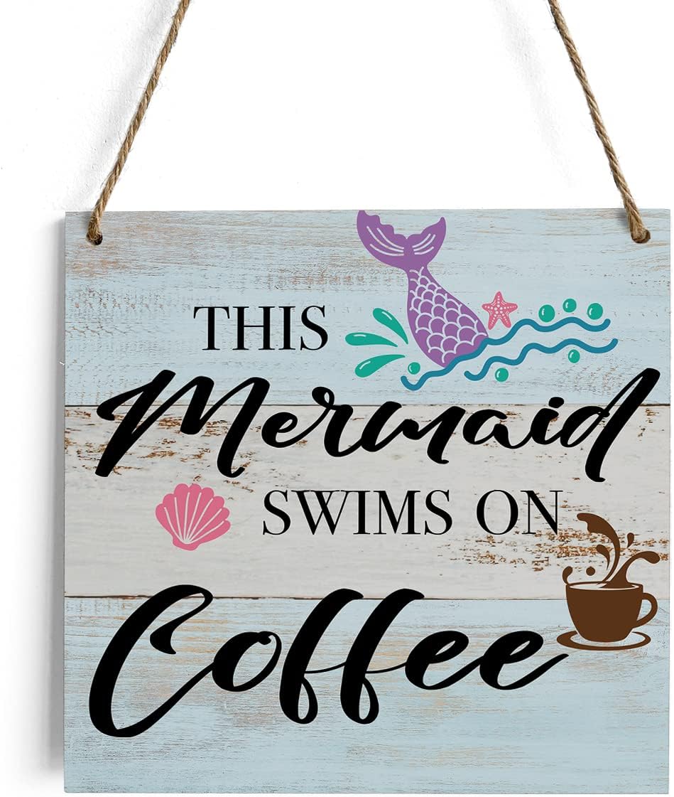 Rustic Beach Sign &#x2013; Wooden Wall Art for Beach House Decor, Coastal Kitchen Wall Hanging, Summer Plaque Gift for Beach Lovers