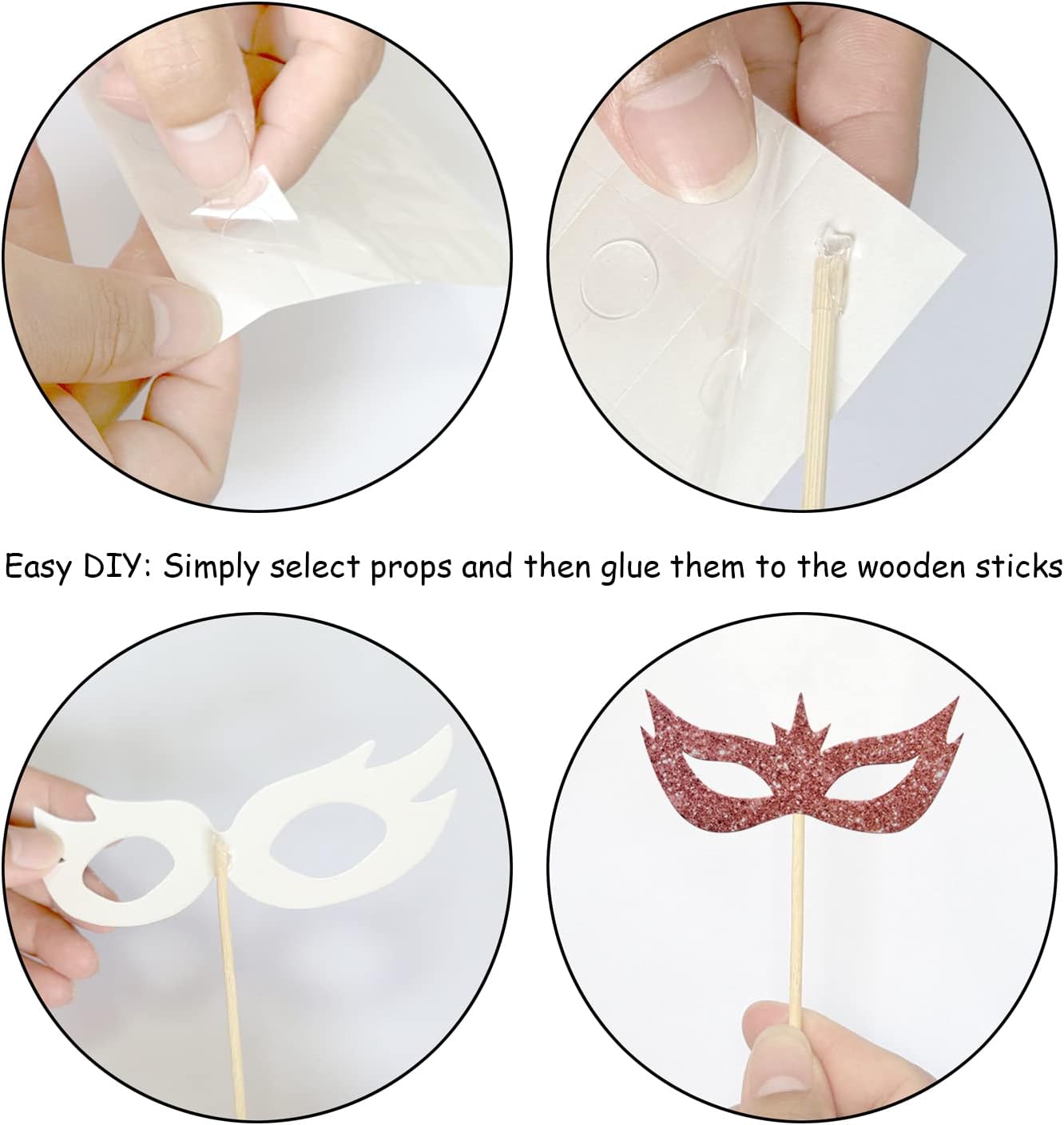Photo Booth Props, 23 Pieces Wedding Bridal Shower Photo Booth Prop Bachelorette Party Decorations Photo Booth for Bridal Shower Gift Accessories Wedding Favor Supplies