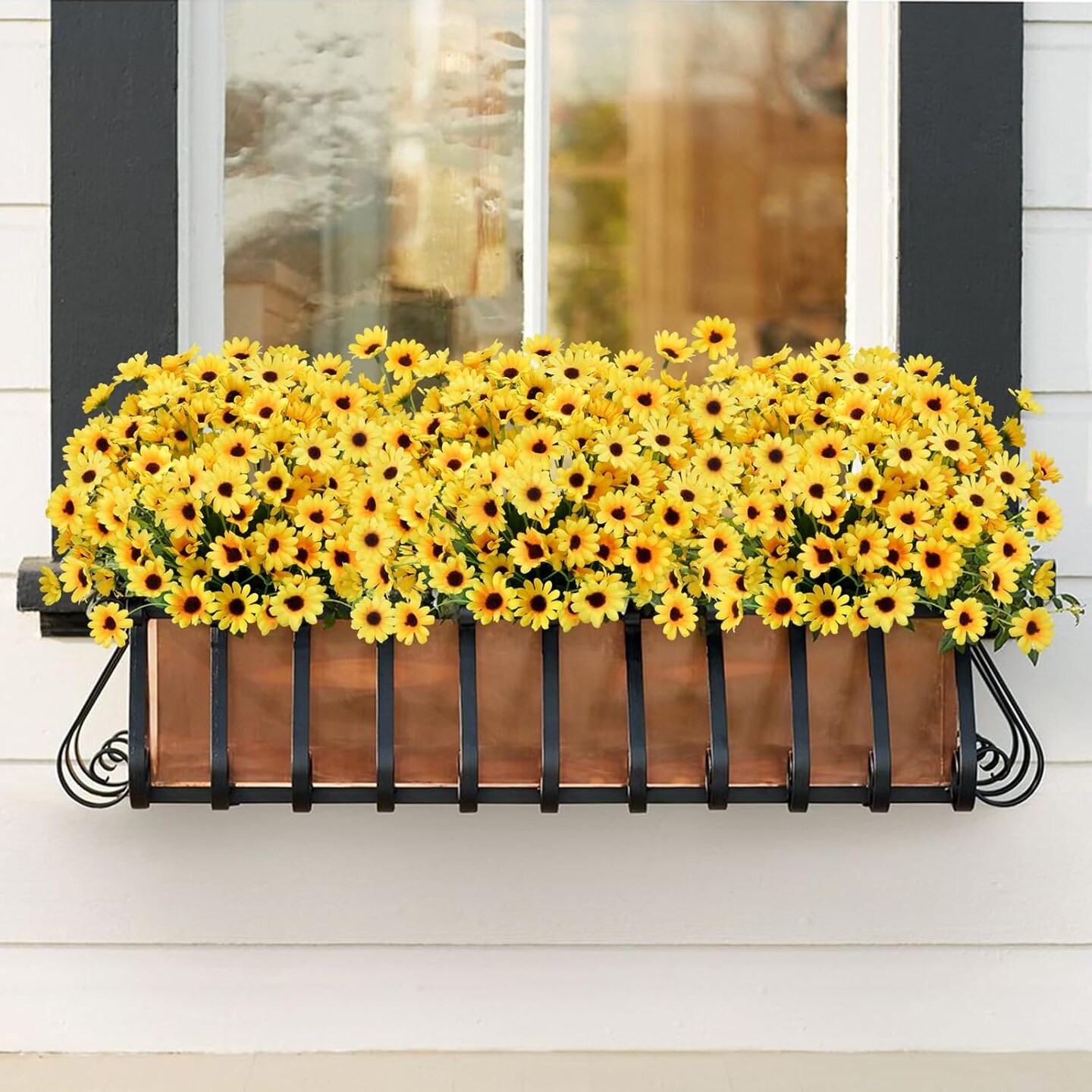 8 Bundles Mini Summer Sunflowers – Bright Yellow Silk Blooms for Sunny Home & Garden Decor Floral Arrangements