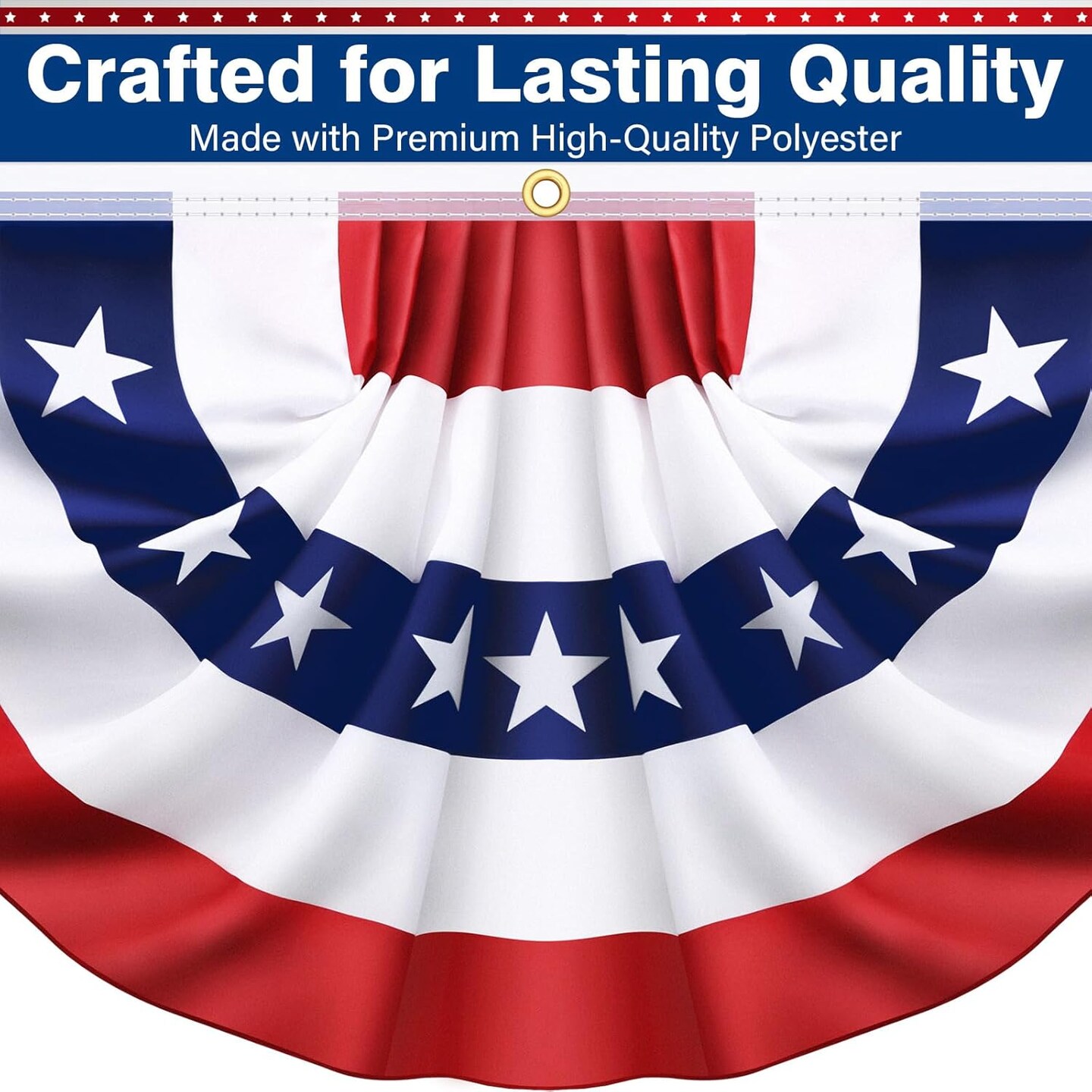 6 Pack American Pleated Fan Flag, Patriotic Half Fan Banner American Flag Decoration Bunting