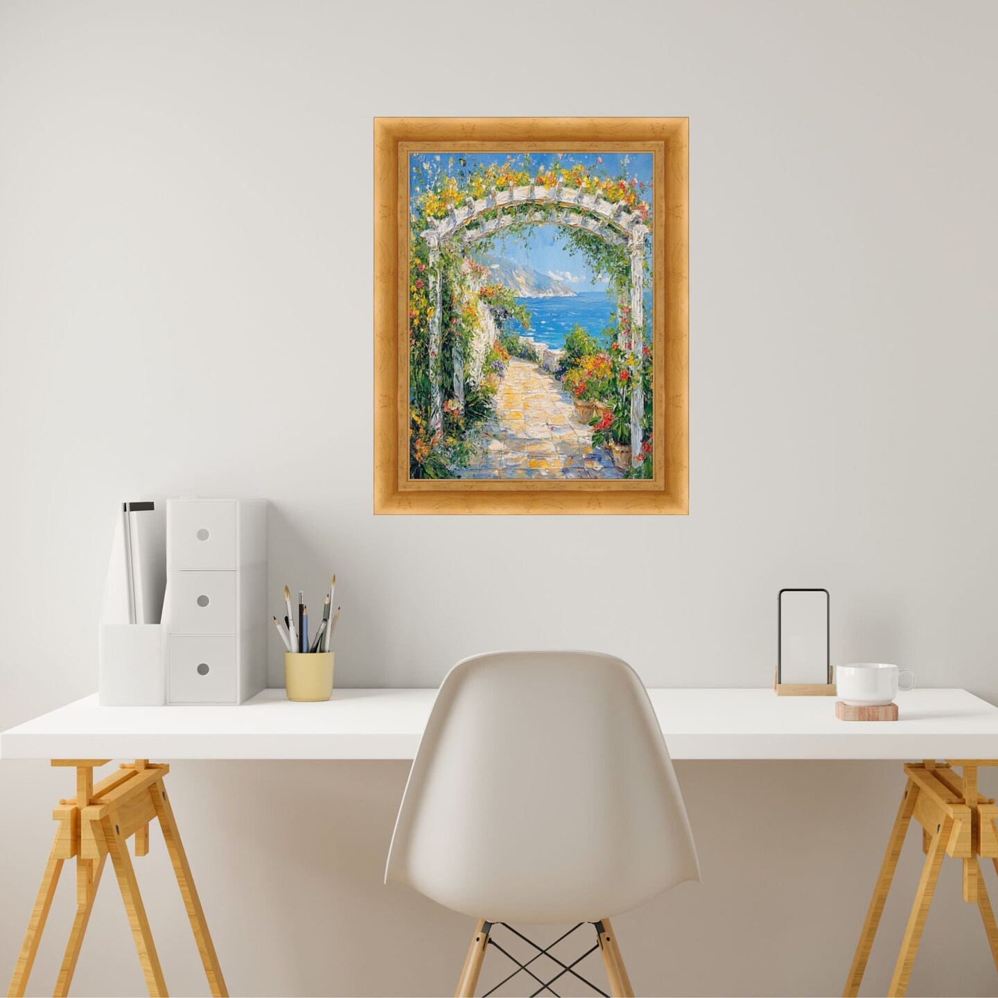Italian Florentine Gold Leaf Shadow Box Picture Frame 22x22 frame