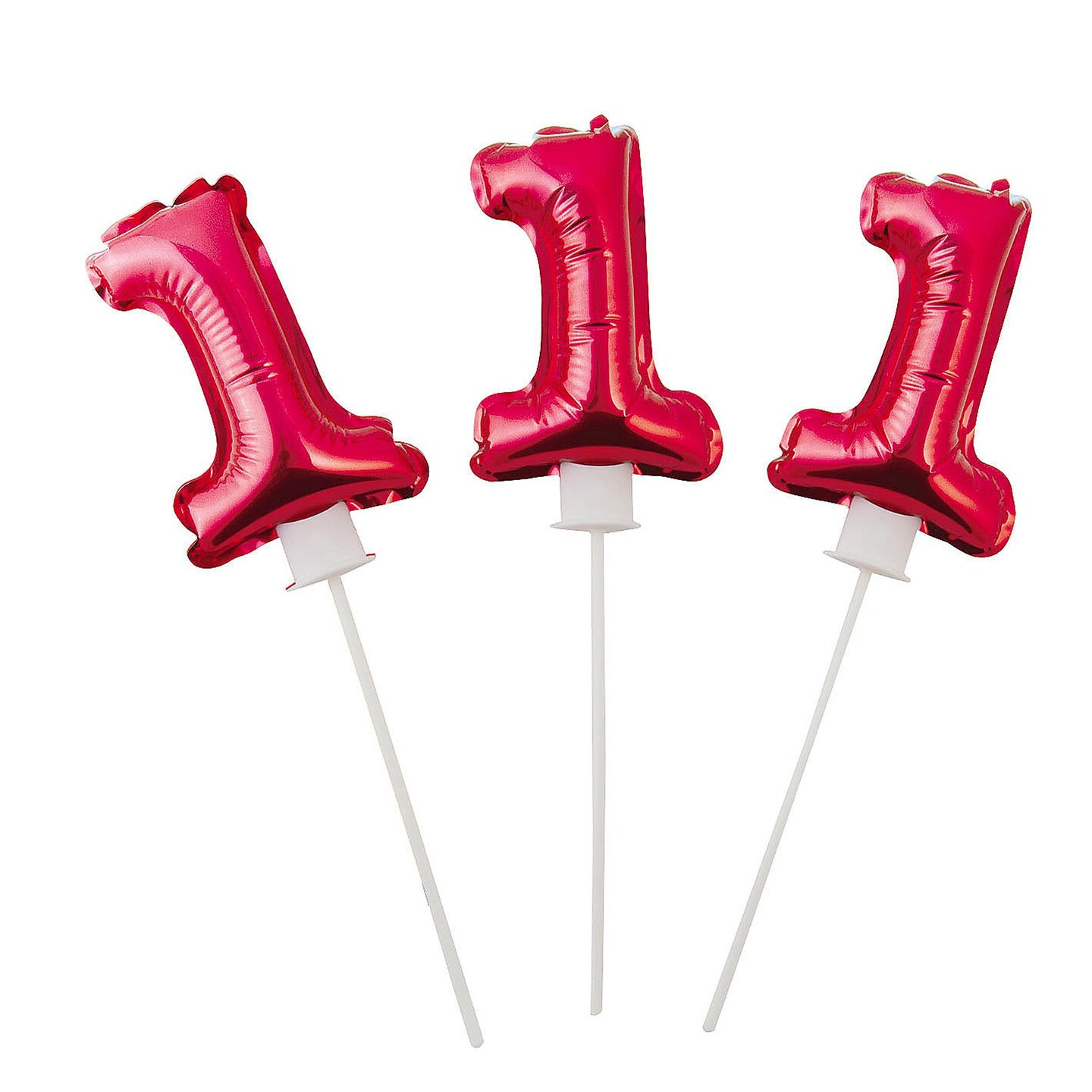 1st Birthday Self-Inflating 6&#x22; Mylar Balloons - 6 Pc.