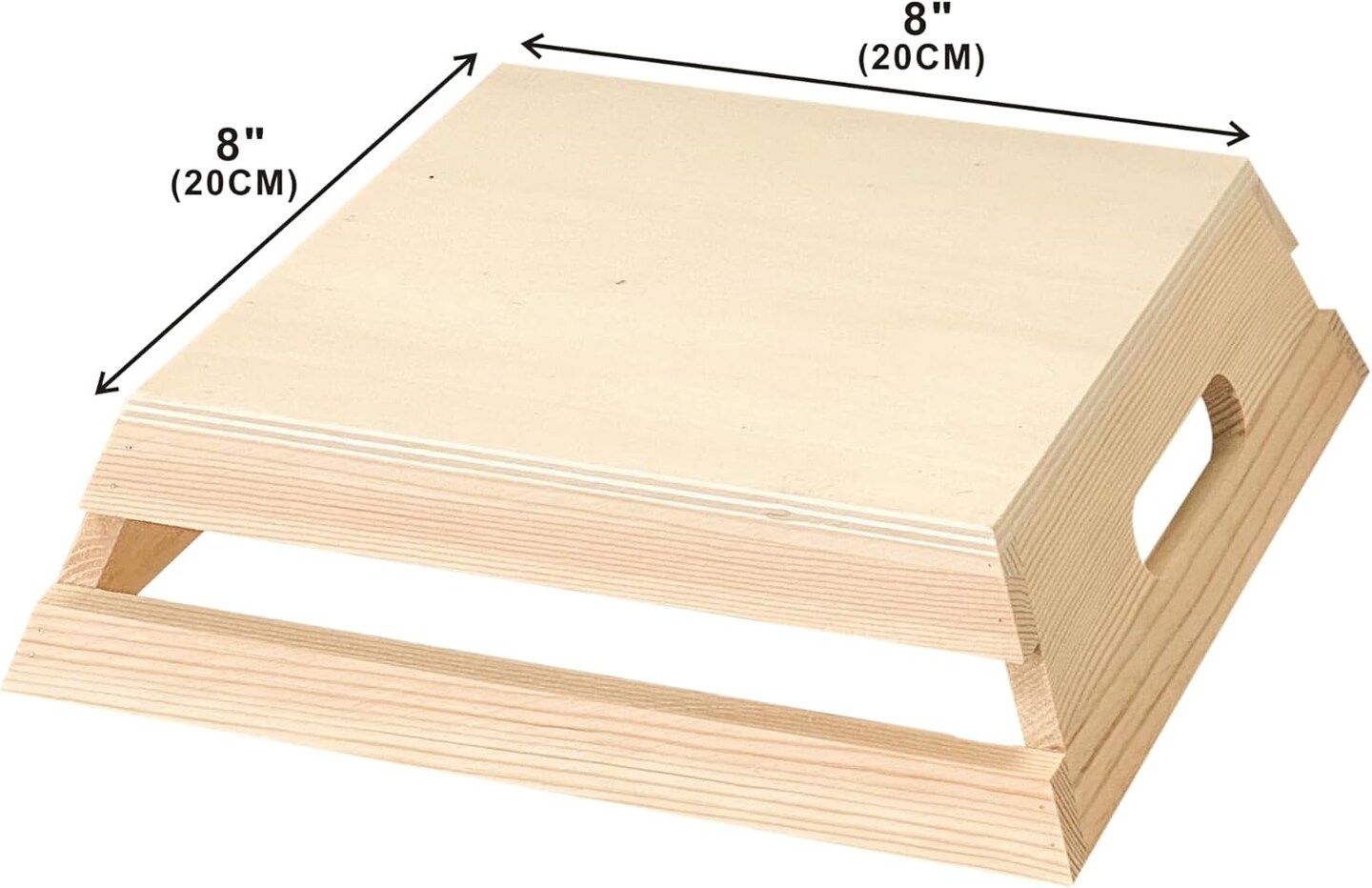 4 Pack 10 Inch Square Wooden Pallet Crates