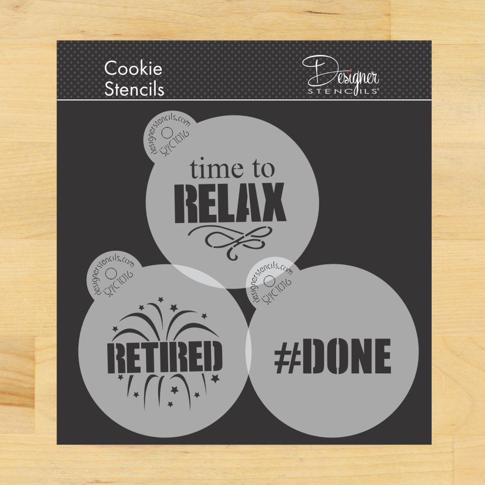 Retired Cookie Stencil Set | C1016 by Designer Stencils | Cookie Decorating Tools | Baking Stencils for Royal Icing, Airbrush, Dusting Powder | Reusable Plastic Food Grade Stencil for Cookies | Easy to Use &#x26; Clean Cookie Stencil