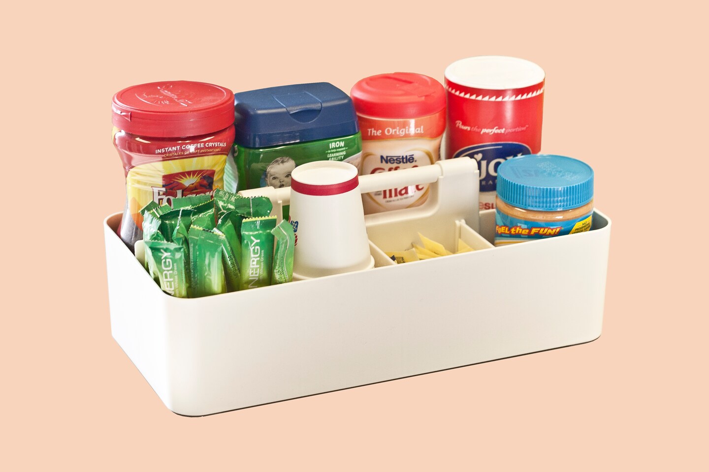 Enjoy Organizer Portable Caddy with Handle &#x2013; 8-Compartment Storage Bin with Removable Dividers for Office, Crafts, and Home &#x2013; Made in USA