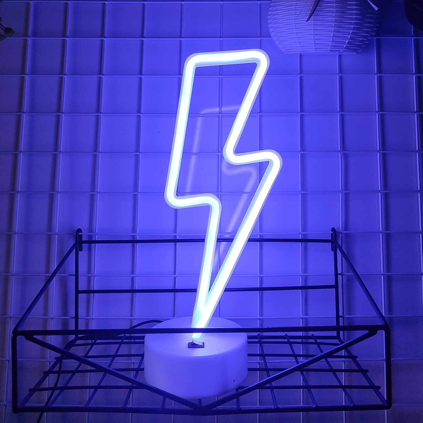 Summer Lightning Neon Sign With Holder Base, USB or 3-AA Battery Powered Neon Light, LED Desktop Wall Decoration, Various Parties, Decoration of Business Premises