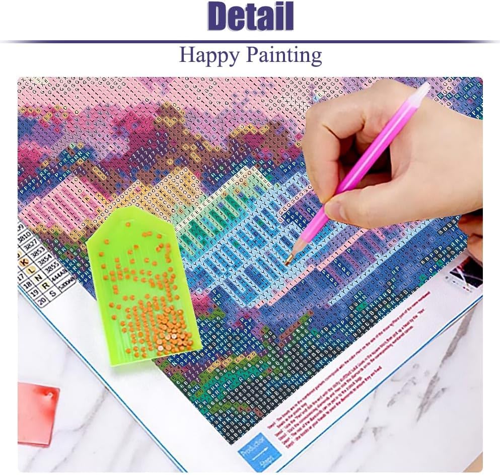 Rainbow Waterfall 5D Diamond Painting Kits for Adults Beginners,DIY Diamond Art Kit Full Round Drill,Paint by Diamonds Dot Gem Arts and Crafts Crystal Sets,Home Wall Decor 12x12inch