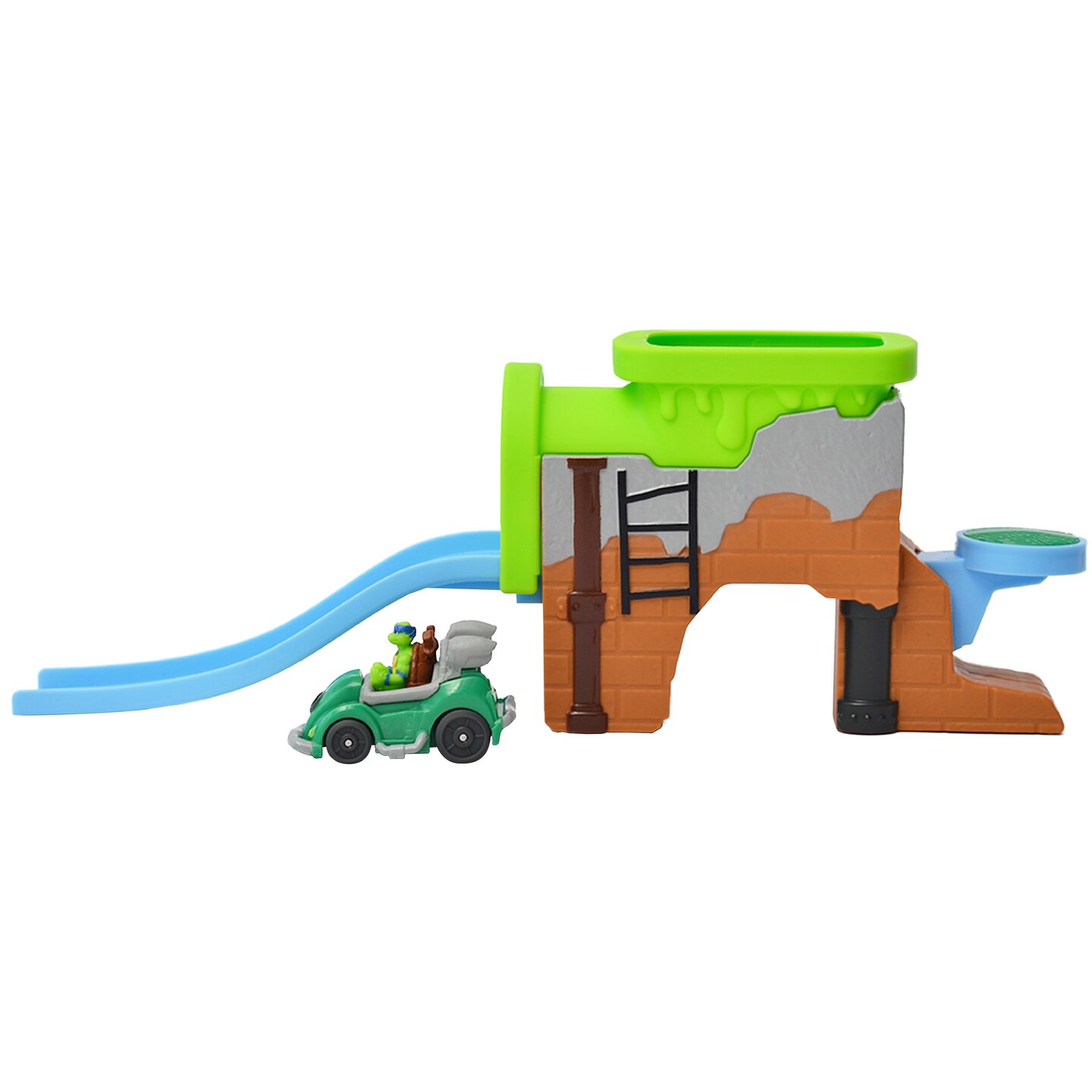 Legend Toys Teenage Mutant Ninja Turtles TMNT Mini Vehicle Playset &#x2013; Ninja Turtles Race Track &#x26; Car Adventure - Officially Licensed