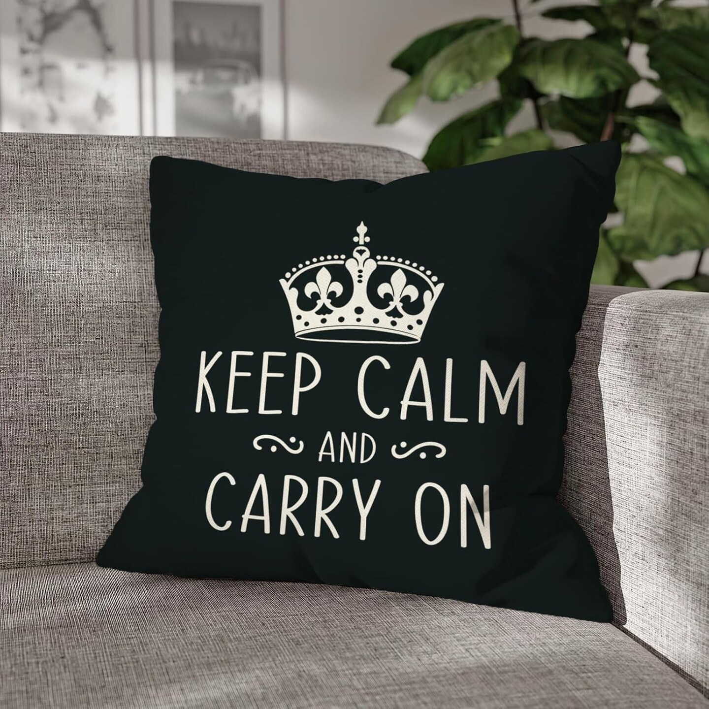 Decorative Throw Pillow Covers 18x18 Set of 4, Inspirational Black White Geometric Outdoor Pillowcase, Modern Abstract Flower Couch Cushion Case Home Decor
