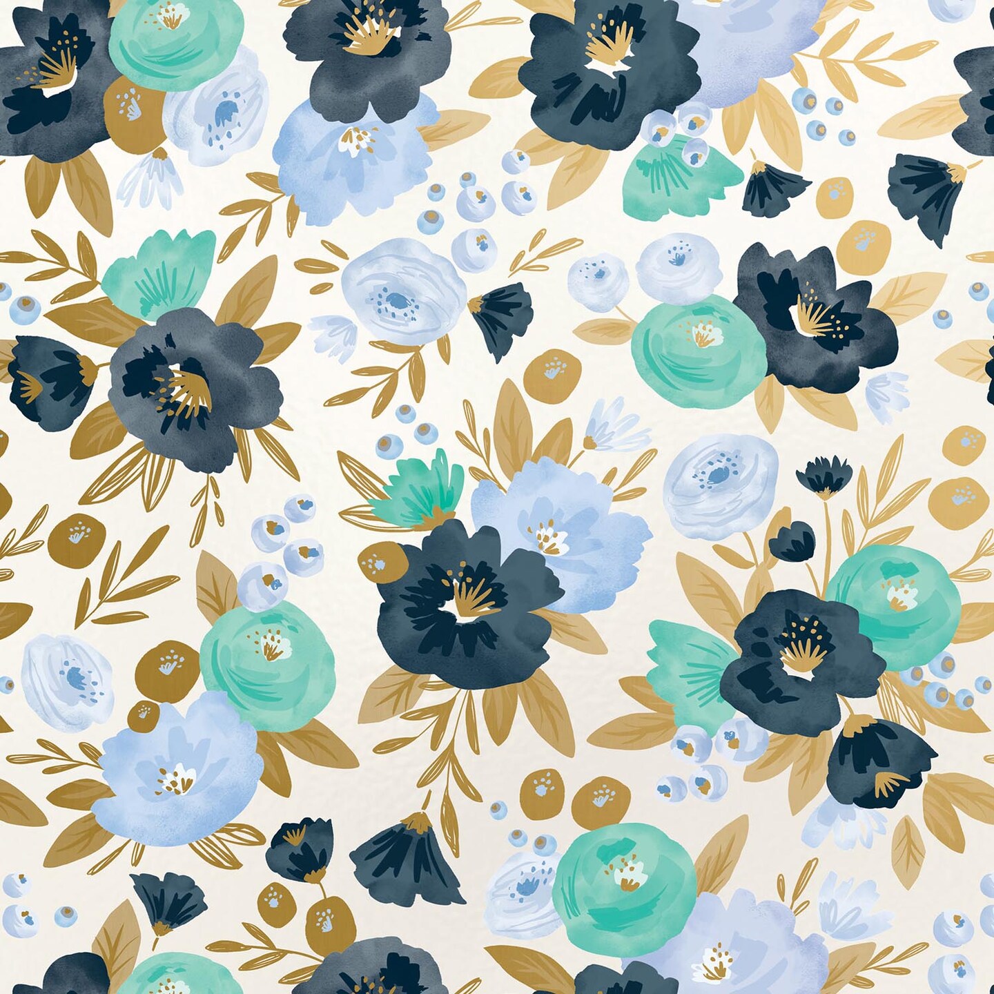 Pack/6 Rolls: Fresh Flowers Gift Wrap - Roll (30&#x22; x 5 ft.)