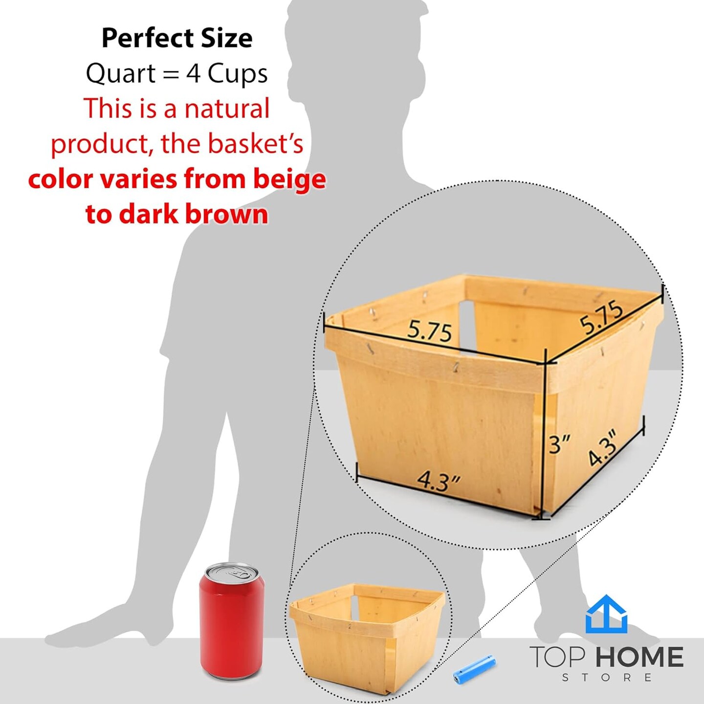 10 Pack Wood Crates Gift Baskets ; for Picking Fruit or Arts, Crafts
