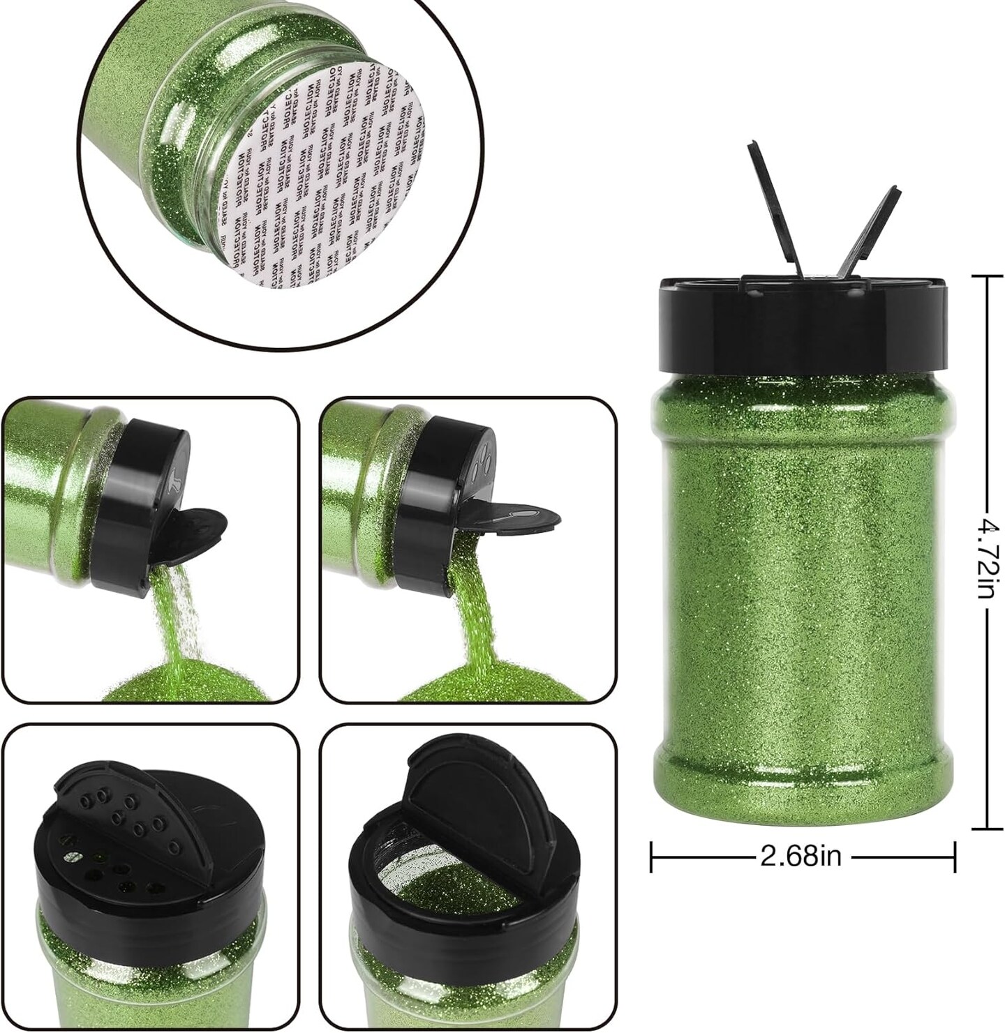 Extra Fine Olive Green Glitter, 1/96" Craft Resin Glitter Powder 5.29oz/150g PET Flakes Crafts Sequins for Nail Art, Hair, Epoxy Resin, Tumblers, Slime, Painting, Festival Decor