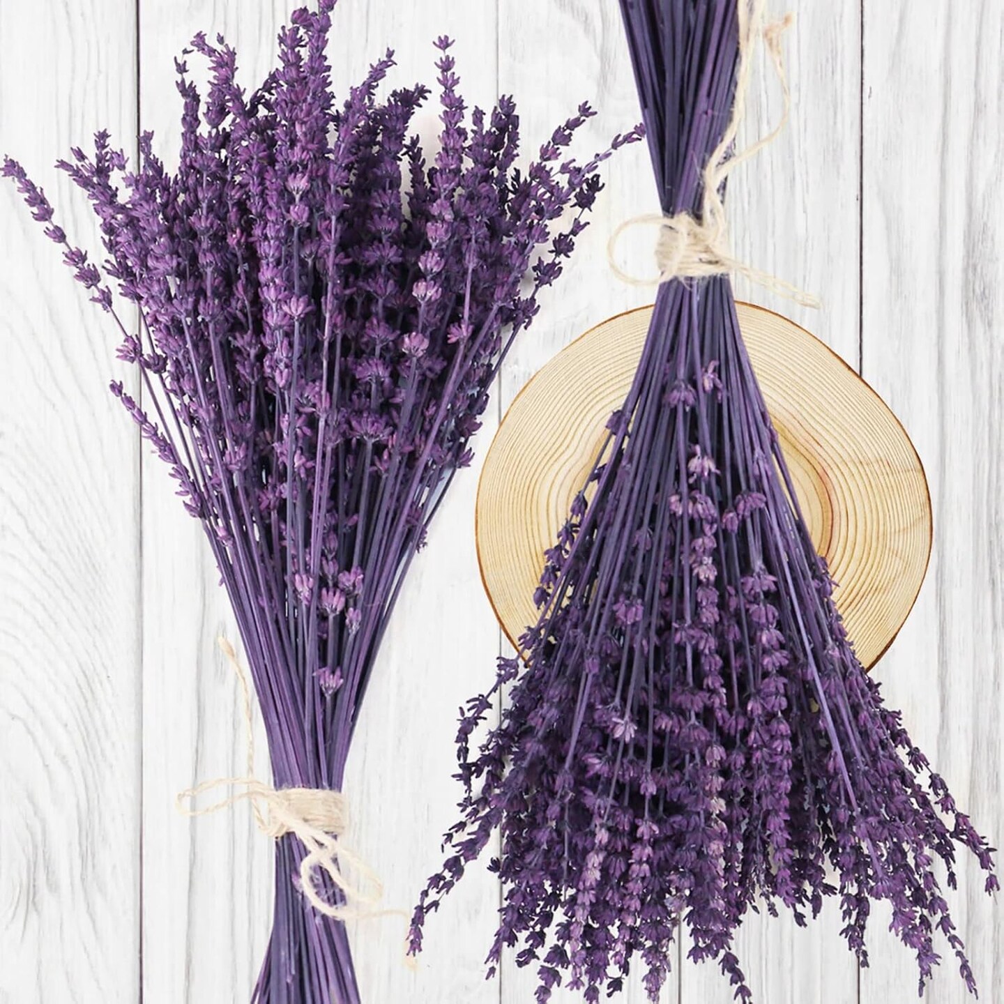 Dried Preserved Lavender Flowers Bundle-Natural Dried Lavender Bouquet 180-200 Stems 15&#x27;&#x27;-17&#x22; for Wedding Home Shower Vase Decor, Aromatherapy, Fragrance, Fresh, Dry, 2 Packs