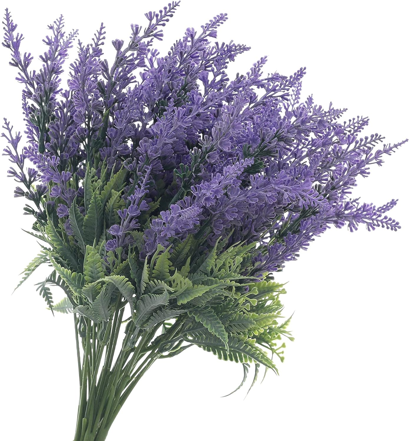 Lavender Artificial Flowers Bulk Stems Faux Purple Plants Real-Touch Bouquets DIY Home Decoration, 8pcs