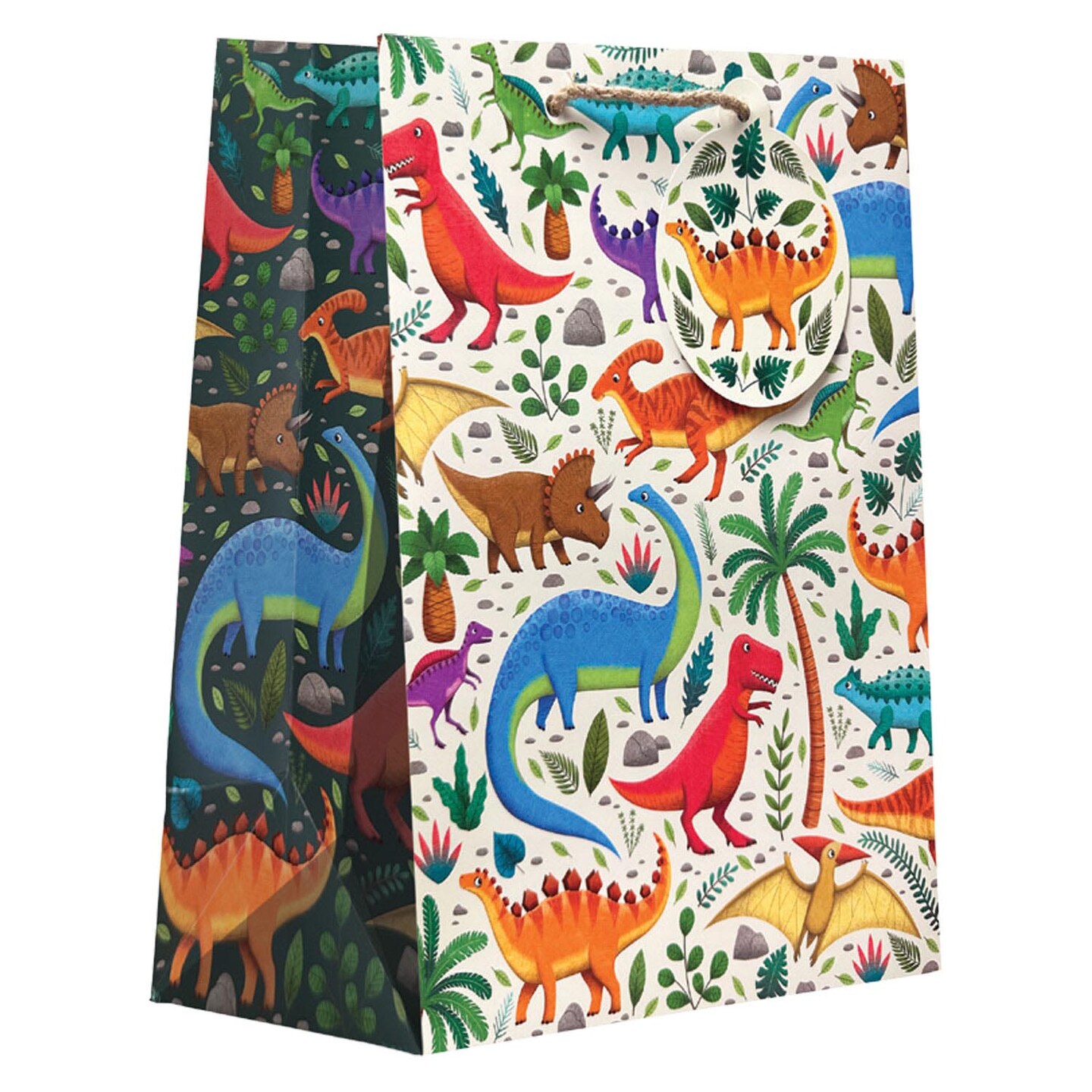 Pack/6: Dinosaurs Gift Bag - 10 x 5 x 12-1/2&#x22;
