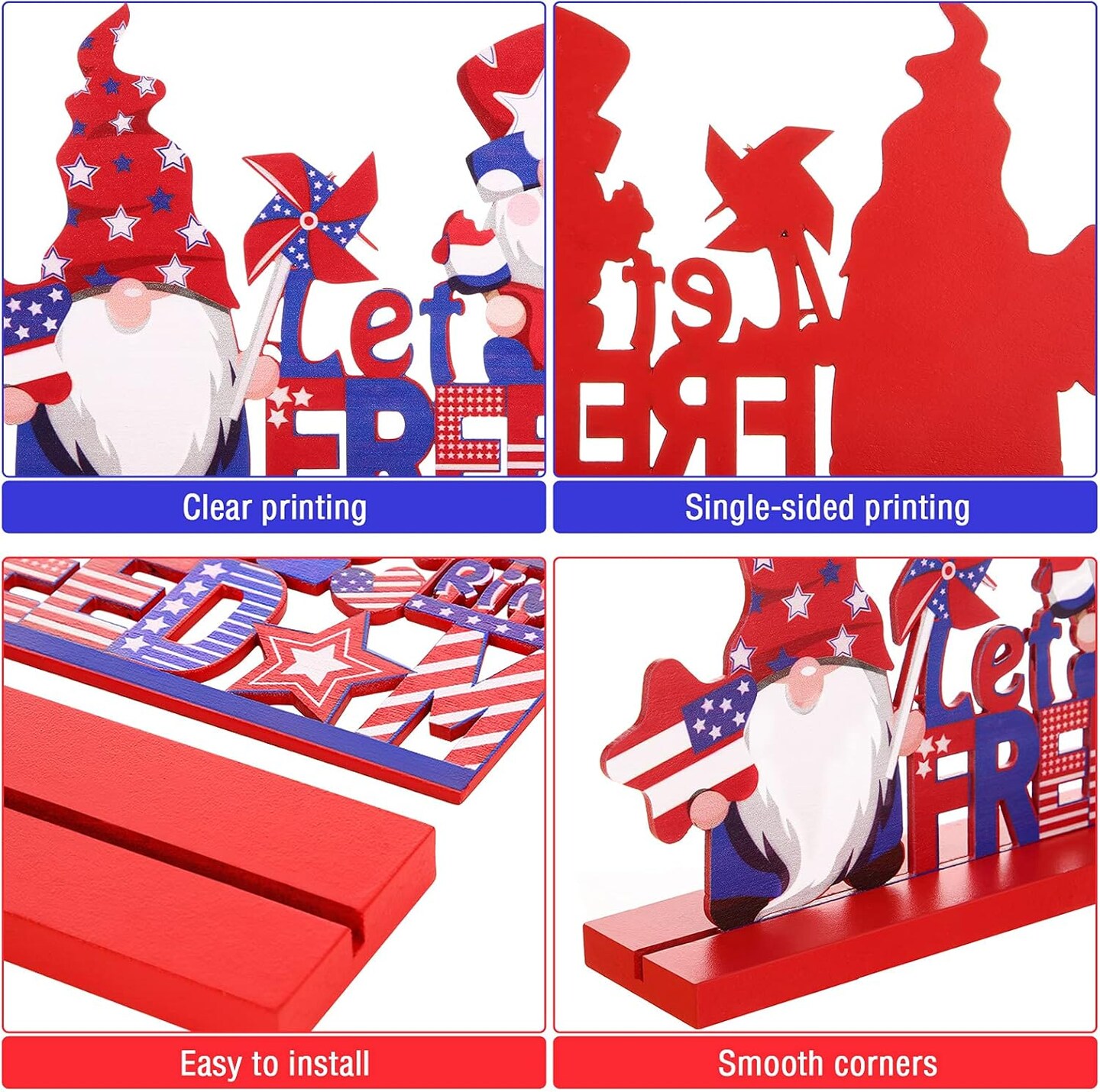 4 Pieces Patriotic Table Decoration
