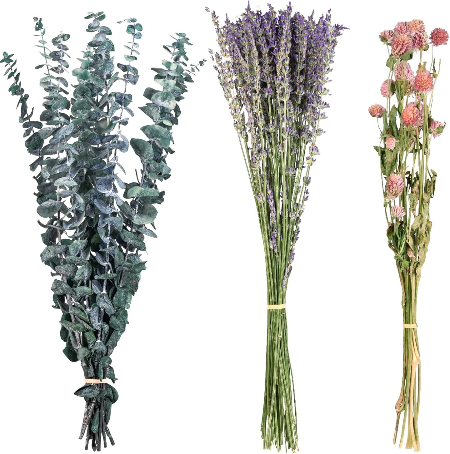43 Pcs Dried Eucalyptus Stems & Lavender Flowers Bundle for Shower - Natural Fresh Eucalyptus Leaves Hanging Plants for Home and Wedding Decorations