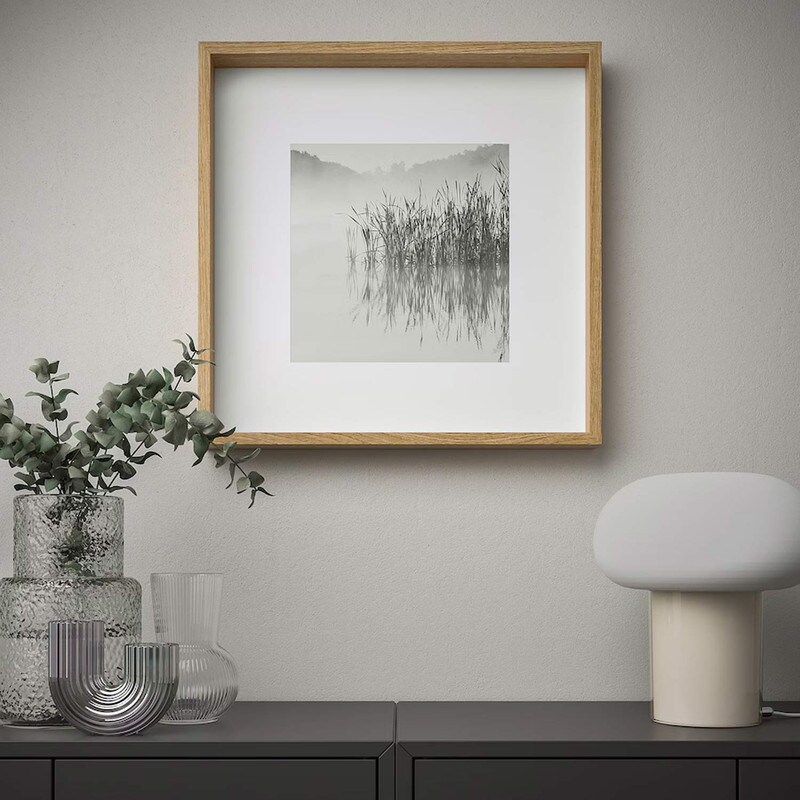 Frame Oak Effect 19 &#xBE;x19 &#xBE;&#x22; Deep Square Frame for Wall Display