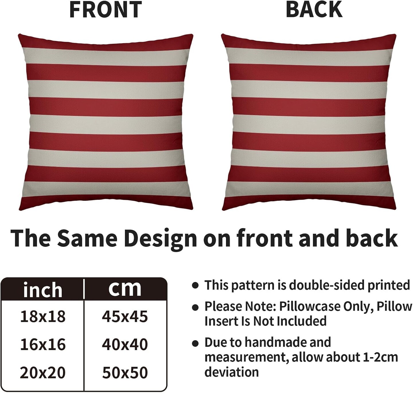 Set of 2 Throw pillow covers for 4th of July Decorations